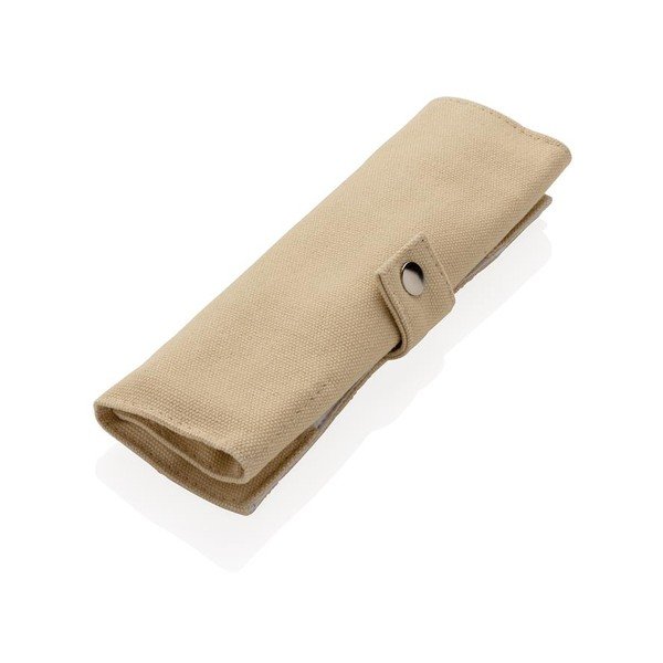 Kelioninis bambukinių stalo įrankių rinkinys su šiaudeliu, valymo šepetėliu ir pakuote XD Collection-image-3