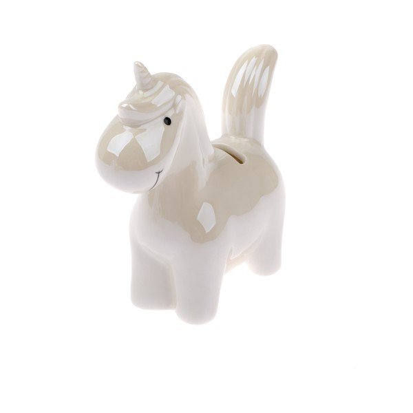 Vienaragio formos balto porceliano dekoracija Dakls Vienaragis, aukštis 14,2 cm