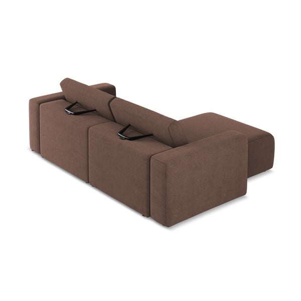 Rožinės spalvos kampinė sofa (su kairiuoju kampu) Kalea – Makamii-image-4