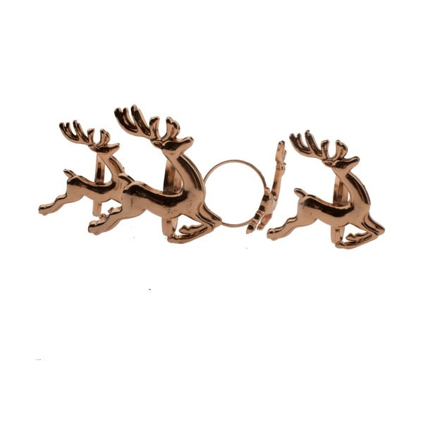 Iš metalo servetėlių žiedų rinkinys 4 vnt. Deer – Dakls