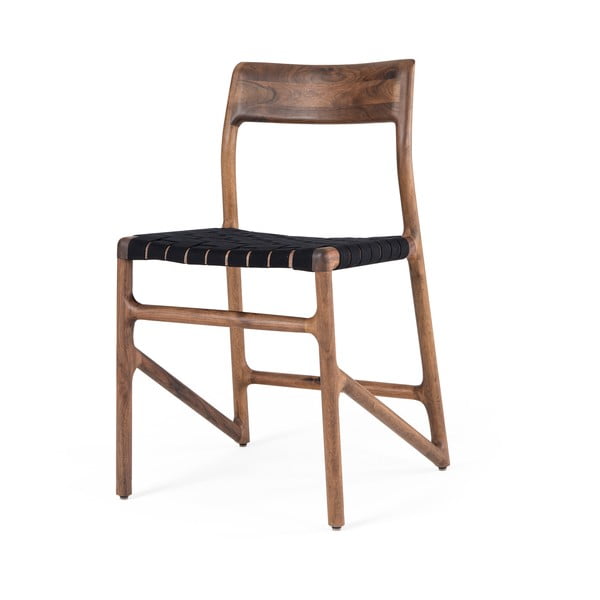 Juodos spalvos/rudos spalvos valgomojo kėdė Fawn – Gazzda