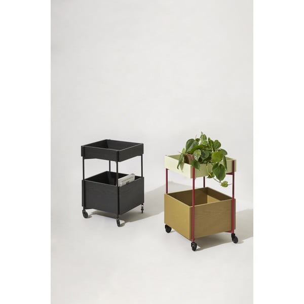 Uosio medienos vežimėlis ant ratukų 42x37 cm Fresh - Hübsch-image-4