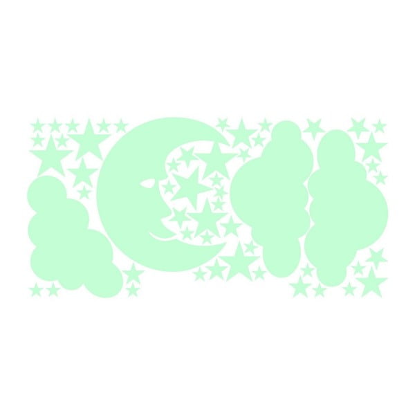 Mėnulio ir debesų sienos lipdukas Ambiance-image-1