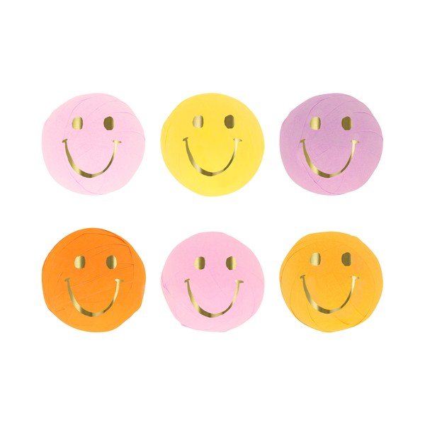 Aksesuarai vakarėliams 6 vnt. Happy Face Icons Surprise Balls – Meri Meri-image-2