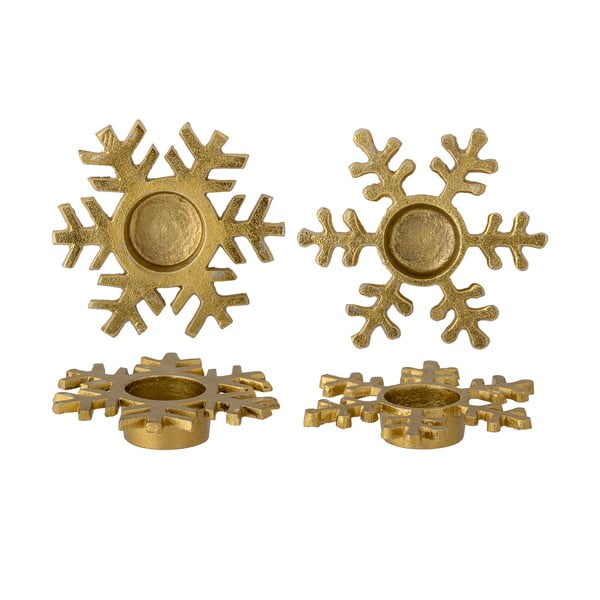 2 metalinės žvakidės su Kalėdų motyvais Lisetta - Bloomingville-image-1