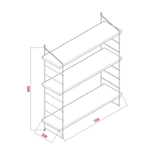 Blizgi balta sieninė lentyna Armon-image-2