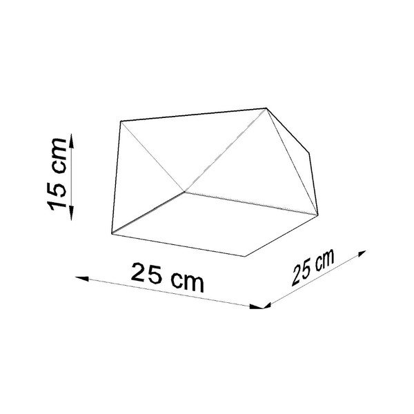 Lubinis šviestuvas juodos spalvos 25x25 cm Koma – Sollux-image-3