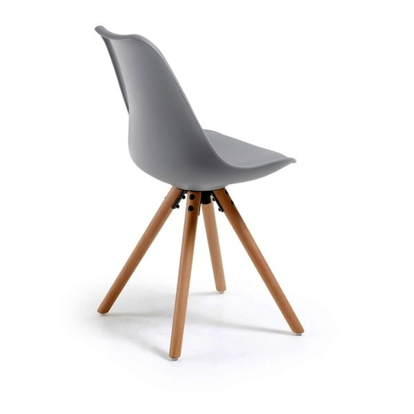 Pilka kėdė su bukmedžio kojomis Bonami Essentials Lumos-image-1