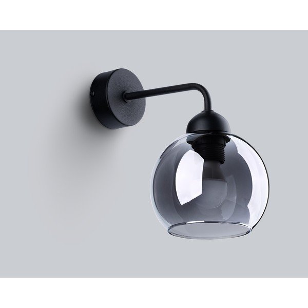 Juodos spalvos sieninė lempa ø 15 cm Grande – Sollux-image-3