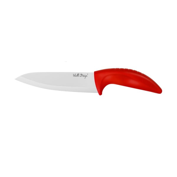 Keraminis peilis "Chef", 15 cm, raudonos spalvos