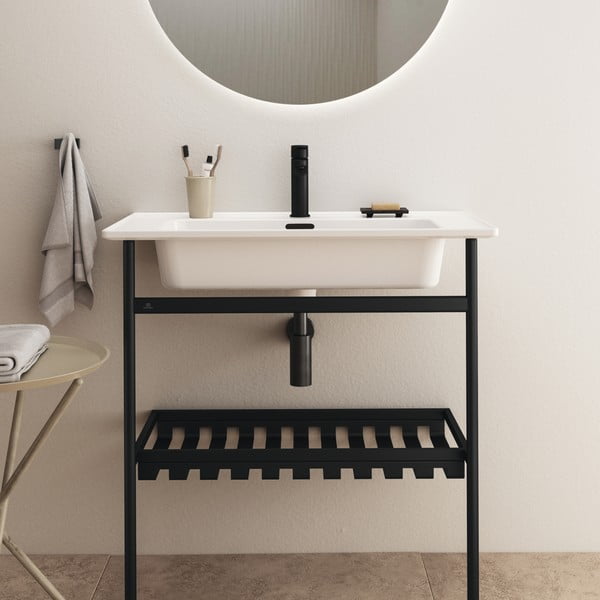 Iš metalo laikiklis kriauklei juodos spalvos 76x84 cm Conca – Ideal Standard-image-3