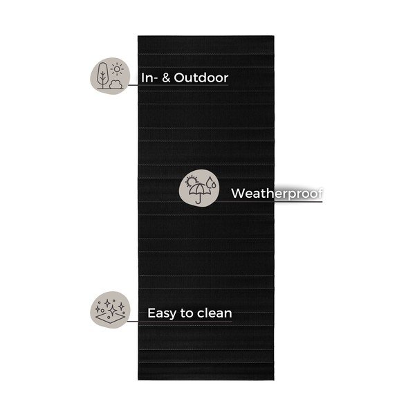 Juodos spalvos kilimas Hanse Home Sunshine, 80 x 200 cm-image-4