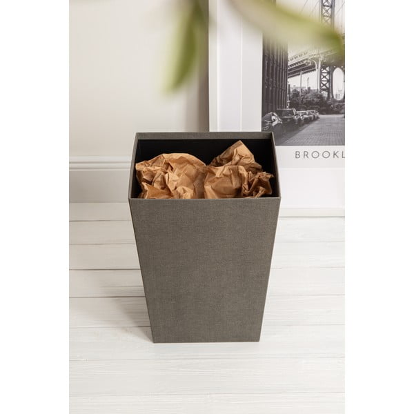 Pilkos spalvos šiukšliadėžė biurui Sofia Canvas Paper Laminate – Bigso-image-1