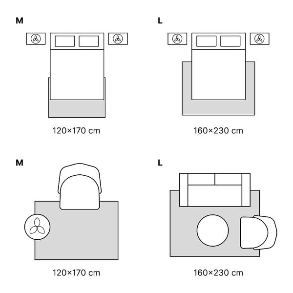 Smėlio spalvos lauko kilimas 190x133 cm Soley - Universal-image-3