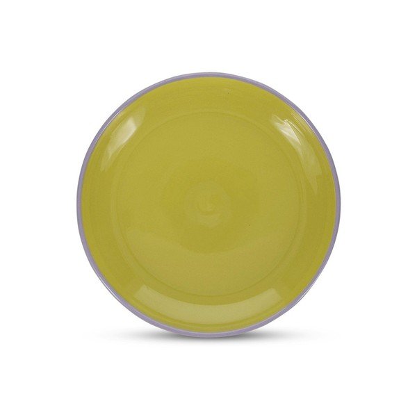 Žalios spalvos/violetinės spalvos desertinė iš akmens masės lėkštė ø 18 cm Duo – ONA