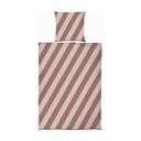 Iš satino medvilnės viengulė patalynė raudonos plytų spalvos/smėlio spalvos 140x200 cm Diagonal – Mette Ditmer Denmark