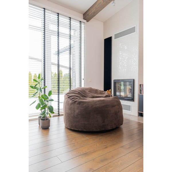 Tamsiai pilkos spalvos iš kordinio velveto vaikiškas sėdmaišis Om 85 – SLOWDOWN-image-1