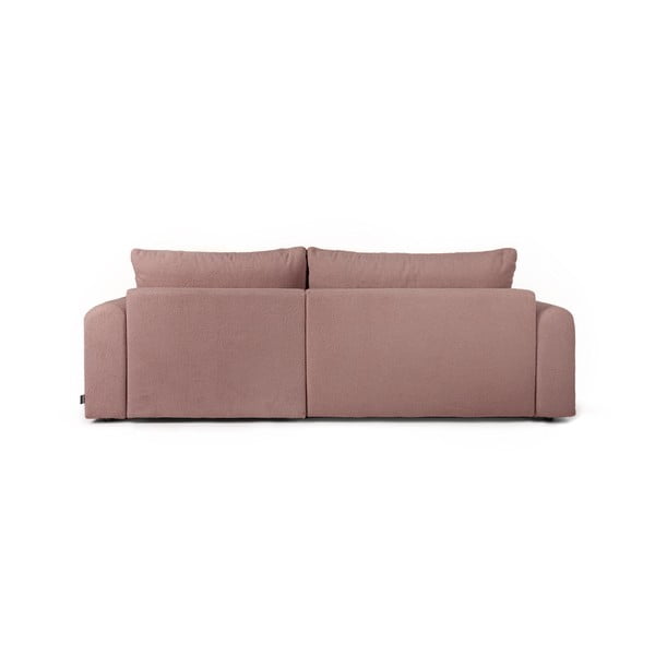 Iš boucle sulankstoma kampinė sofa šviesiai rožinės spalvos (su dešiniuoju kampu) Quinoa – Bonami Selection-image-4