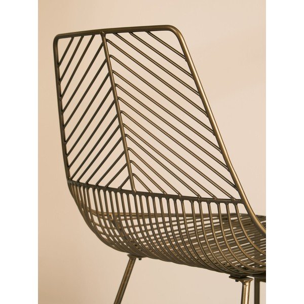 Bronzinės spalvos iš metalo valgomojo kėdė District – Premier Housewares-image-4