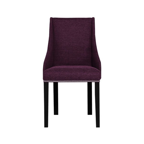 Violetinės spalvos kėdė su juodomis buko medienos kojomis Ted Lapidus Maison Patchouli-image-3
