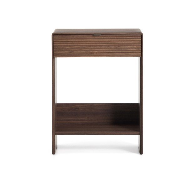 Tamsios natūralios spalvos šoninė spintelė iš riešutmedžio 60x81x37 cm Norlen – Kave Home-image-4
