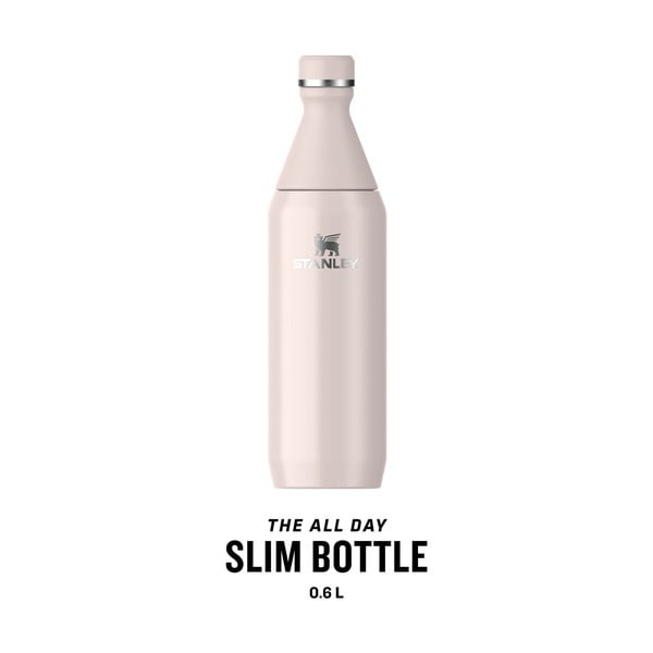 Šviesiai rožinės spalvos iš nerūdijančio plieno termosas 600 ml All Day Slim Bottle Rose Quartz – Stanley-image-3