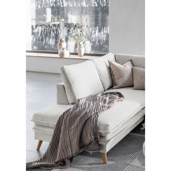 Sulankstoma kampinė sofa smėlio spalvos (su kairiuoju kampu) Charming Charlie – Miuform-image-4