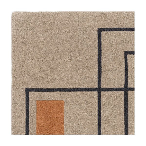 Kilimas iš vilnos raudonos plytų spalvos/smėlio spalvos 120x170 cm Reef – Asiatic Carpets-image-2