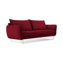 Raudona aksominė sofa Cosmopolitan Design Florence, 160 cm