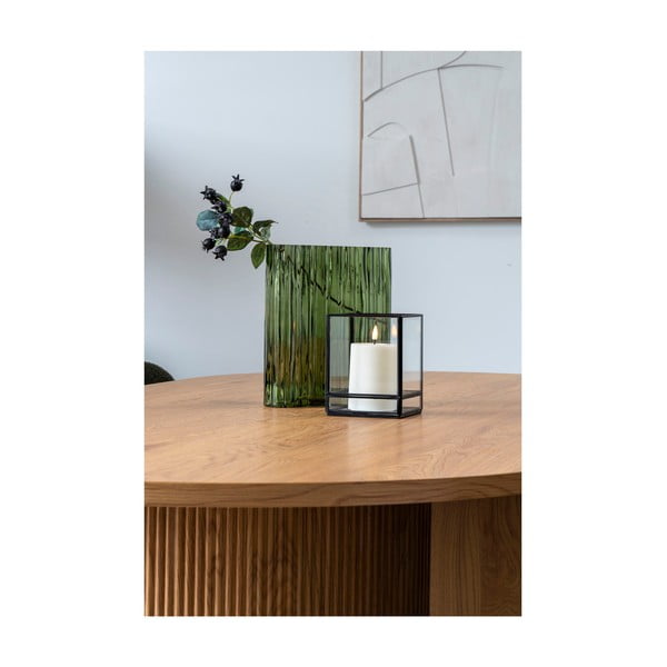 Iš stiklo  vaza žalios spalvos (aukštis 26,5 cm) – House Nordic-image-1
