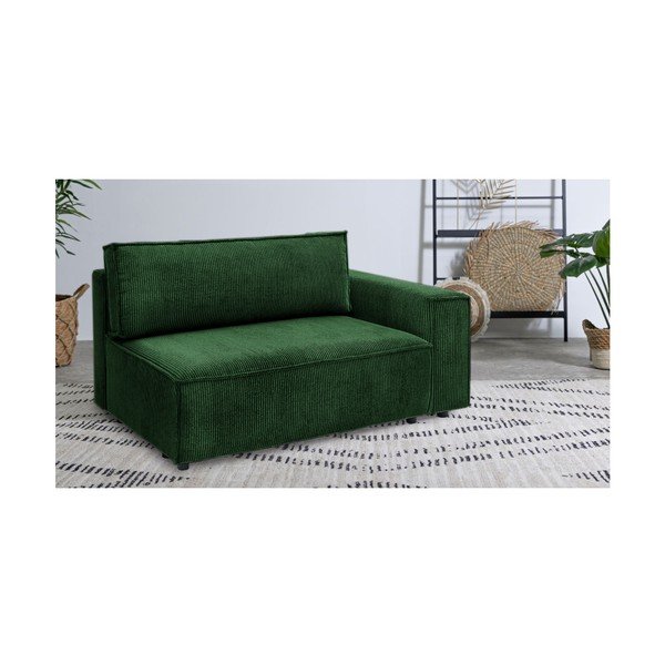 Modulinė sofa žalios spalvos iš kordinio velveto (su dešiniuoju kampu) Nihad modular – Bobochic Paris-image-1