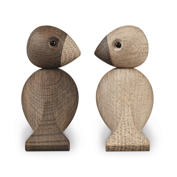 2 figūrėlių rinkinys iš ąžuolo masyvo Kay Bojesen Danija Lovebirds-image-3