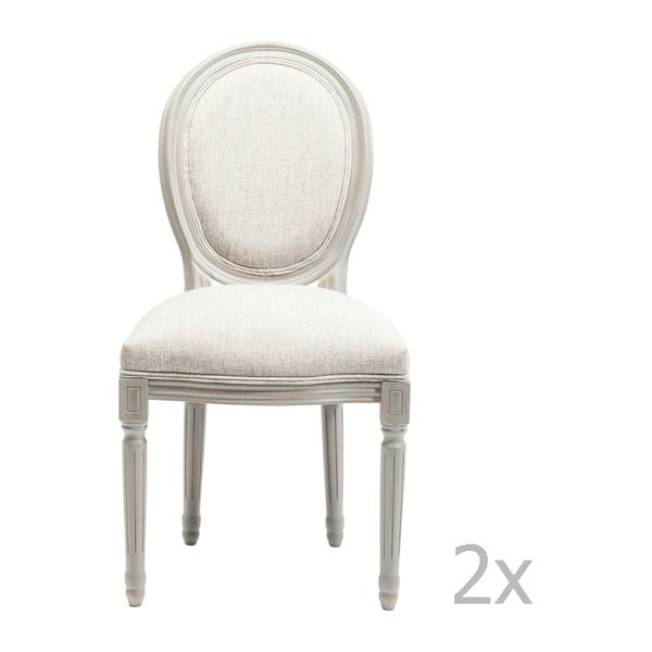 2 pilkų valgomojo kėdžių rinkinys Kare Design Loius