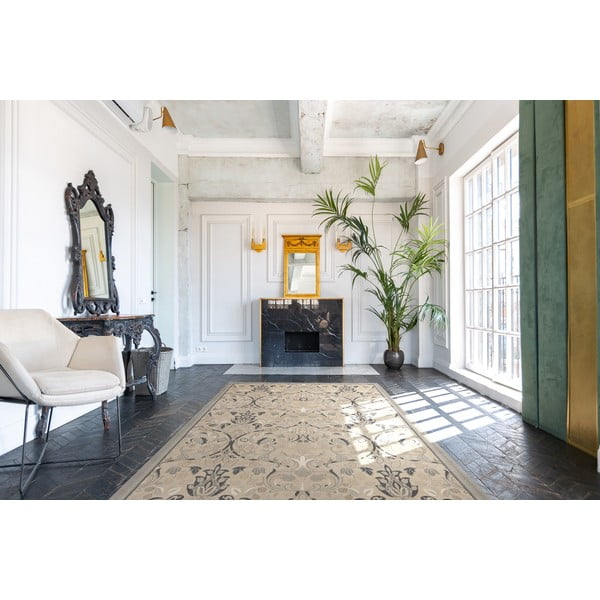 Iš vilnos kilimas smėlio spalvos 200x300 cm Archie beige – Agnella-image-1