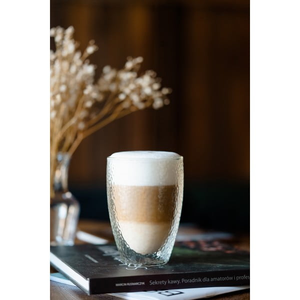 Iš stiklo puodelis su dviguba sienele/latte kavai 350 ml Allessia – Vialli Design-image-1