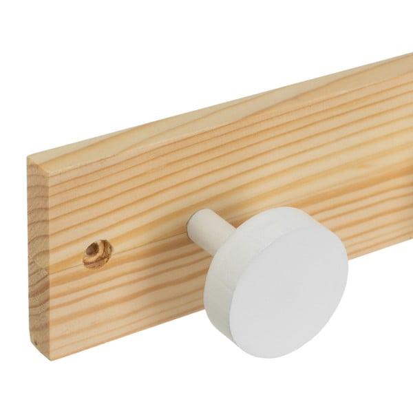 Baltos spalvos/natūralios spalvos iš pušies masyvo sieninė lentyna 40 cm Anillos – Casa Selección-image-1