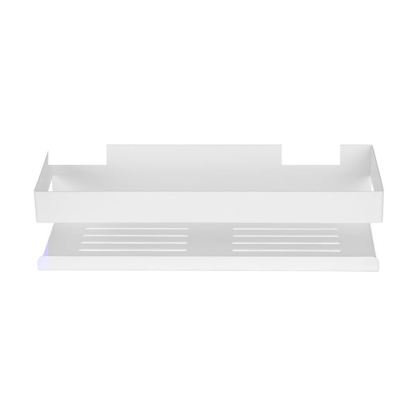 Su montavimu be gręžimo matinės baltos spalvos iš nerūdijančio plieno vonios lentyna su Turbo-loc tvirtinimu Genova – Wenko-image-3