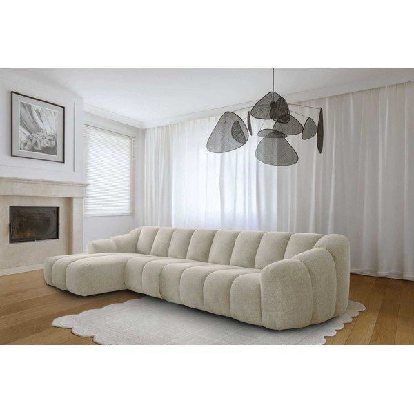 Smėlio spalvos kampinė sofa (su kairiuoju kampu/su gultu) Shell – Miuform-image-4