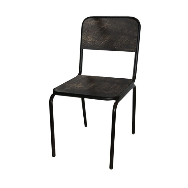 Valgomojo kėdė iš kėnio masyvo juodos spalvos Industrial – Antic Line