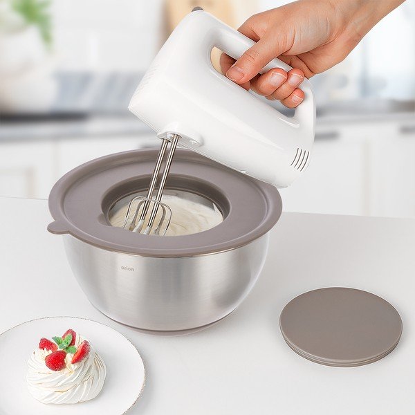 Sidabrinės spalvos iš nerūdijančio plieno dubuo ø 26 cm Beige – Orion-image-1