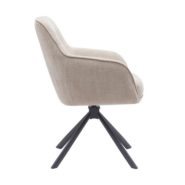 Kreminės spalvos iš audinio valgomojo kėdžių komplektas 2 vnt. Avola – Unique Furniture-image-3