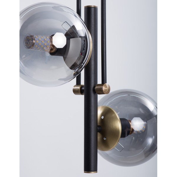 Lubinis šviestuvas juodos spalvos ø 15 cm su stiklo gaubtu Libra – Squid Lighting-image-3