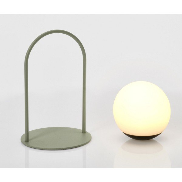 Žalios spalvos stalinis šviestuvas LED su pritemdymo funkcija (aukštis 21 cm) su plastikiniu gaubtu Pansy – Bizzotto-image-1