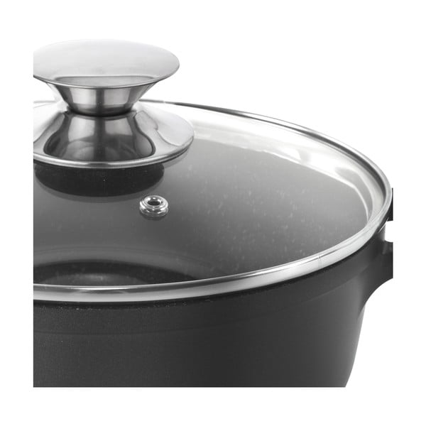 Puodas su nepridegančiu paviršiumi su stikliniu dangteliu Pfluon Granit  Orion Grande, ⌀ 20 cm-image-4