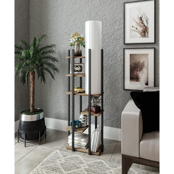 Pastatomas šviestuvas juodos ir baltos spalvos/natūralios spalvos (aukštis 84 cm) Vogue – Opviq lights-image-2