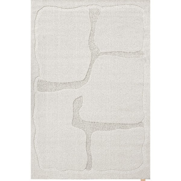 Iš vilnos kilimas šviesiai pilkos spalvos 160x230 cm Morphic Organica – Agnella