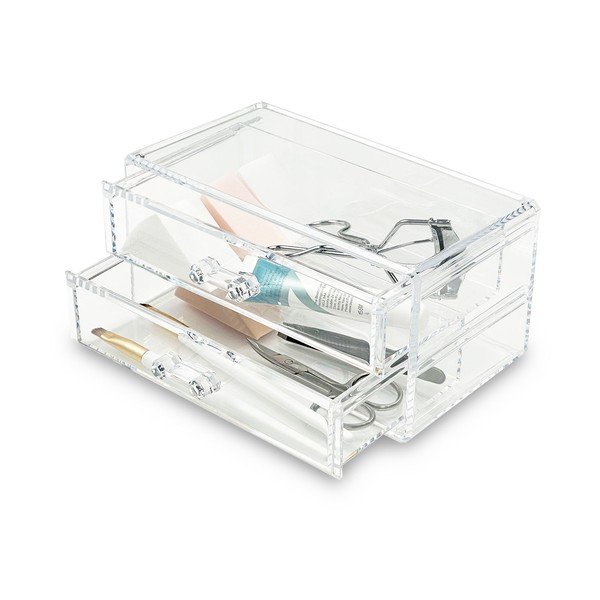 Iš plastiko vonios organizatorius makiažui – Addis