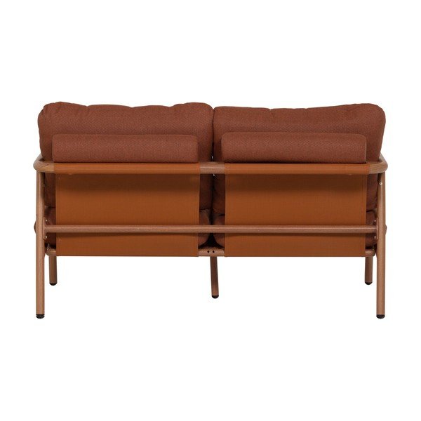 Terakotos spalvos iš audinio sodo sofa Cavero – WOOOD-image-3