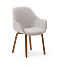 Smėlio spalvos iš audinio valgomojo kėdė Aleli – Kave Home