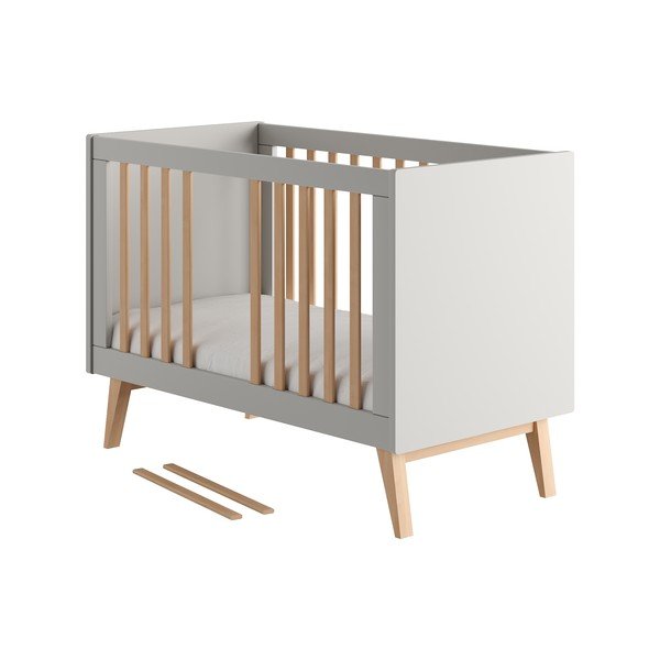 Vaikiška lovelė pilkos spalvos 60x120 cm Swing – Pinio-image-1